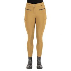 Damskie spodnie jeździeckie o pełnej przyczepności HV Polo Favourite Sporty. Brązowe spodnie materiałowe damskie HV POLO, l, bez wzorów, do jazdy konnej. Za 521.50 zł.
