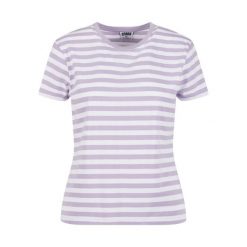 Damska koszulka w regularne paski Urban Classics. Białe t-shirty damskie Urban Classics, m, bez wzorów, z bawełny, eleganckie, bez kołnierzyka. Za 84.50 zł.