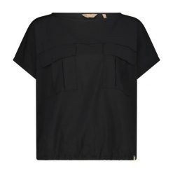 T-shirt z kieszeniami damski CMP. Czarne t-shirty damskie CMP, m, bez wzorów, z tkaniny, sportowe, bez kołnierzyka. Za 195.00 zł.