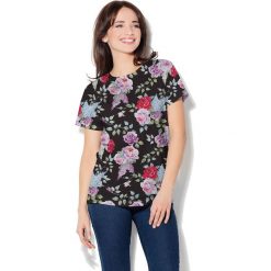 Colour Pleasure Koszulka CP-030 7 czarno-pudrowy róż r. XL/XXL. T-shirty damskie Colour Pleasure. Za 70.35 zł.