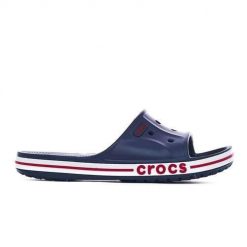 Klapki męskie Crocs Bayaband Slide. Niebieskie klapki męskie Crocs, z materiału. Za 119.99 zł.
