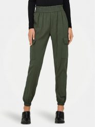 ONLY Joggery Aris 15245364 Zielony Relaxed Fit. Zielone spodnie materiałowe damskie Only, l, bez wzorów, z wiskozy. Za 149.99 zł.