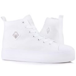 Buty damskie trampki sportowe Kappa VISKA OC. Białe obuwie sportowe damskie Kappa, bez wzorów, z materiału, eleganckie, bez zapięcia. Za 98.00 zł.