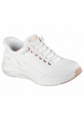 Buty SKECHERS CONTOUR FOAM GOLDEN HOUR Biały. Białe obuwie sportowe damskie Skechers, bez wzorów, z materiału, do biegania. Za 408.99 zł.