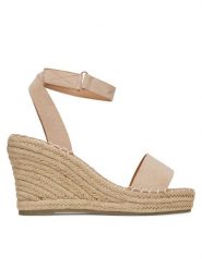 DeeZee Espadryle JSZ2022-06 Różowy. Czerwone sandały damskie DeeZee, bez wzorów, z materiału, bez obcasa, bez zapięcia. Za 97.99 zł.