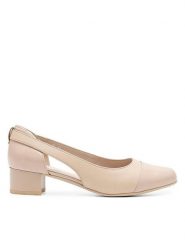 Lasocki Czółenka WB-3064-07 Beżowy. Brązowe czółenka damskie Lasocki, bez wzorów, ze skóry, bez obcasa, bez zapięcia. Za 209.99 zł.