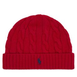 Czapka Polo Ralph Lauren. Czerwone czapki i kapelusze męskie Polo Ralph Lauren, na zimę, bez wzorów. Za 519.99 zł.