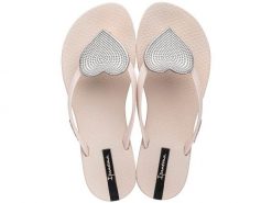 Japonki plażowe damskie Ipanema Maxi Fashion II Fem. Brązowe klapki damskie Ipanema, bez wzorów, z gumy, bez obcasa, na płaskiej podeszwie. Za 175.95 zł.