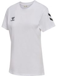 Koszulka damska Hummel Go 2.0 Chevron. Białe t-shirty damskie Hummel, xl, bez wzorów, z bawełny, klasyczne, bez kołnierzyka. Za 119.00 zł.