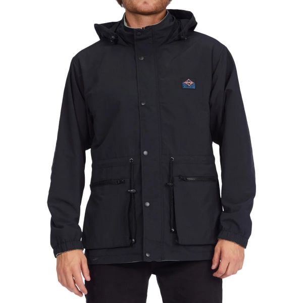 Kurtka zimowa męska Billabong Gnar. Czarne kurtki męskie Billabong, na jesień, l, bez wzorów, z materiału, z kapturem. Za 377.49 zł.