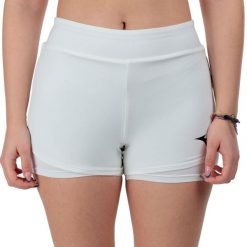 Spodenki damskie Mizuno Flex W. Białe szorty sportowe damskie Mizuno, bez wzorów, sportowe. Za 191.00 zł.