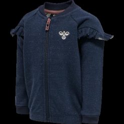 Hummel hmlTWINKLE ZIP JACKET Dziewczęca kurtka z zamkiem z metalicznymi detalami. Czarne kurtki i płaszcze dla dziewczynek Hummel, bez wzorów, z bawełny, bez kaptura. Za 150.50 zł.