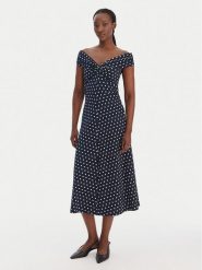 MICHAEL Michael Kors Sukienka codzienna MR683GLKA7 Granatowy Regular Fit. Niebieskie sukienki damskie MICHAEL Michael Kors, na co dzień, xl, bez wzorów, z syntetyku, bez kołnierzyka, bez ramiączek, proste. Za 769.99 zł.