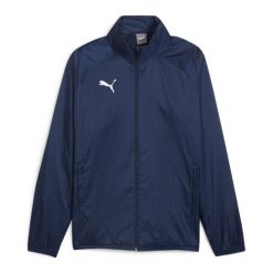 Kurtka męska Puma Team Goal All Weather. Niebieskie kurtki męskie Puma, m, bez wzorów, z materiału, sportowe, z kapturem. Za 216.99 zł.