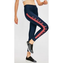 Under Armour - Legginsy. Szare legginsy damskie Under Armour, z nadrukiem, z dzianiny. Za 179.90 zł.