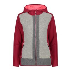 Damska kurtka z kapturem CMP. Czerwone kurtki damskie CMP, bez wzorów, z kapturem. Za 518.45 zł.