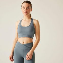 Biustonosz sportowy damski Don't Sweat It III Dare 2b. Szare obuwie sportowe damskie Dare 2b, bez wzorów, z elastanu, na fitness i siłownię. Za 161.00 zł.