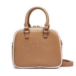 Torebka Guess. Brązowe torebki do ręki damskie Guess, z aplikacjami, klasyczne, bez dodatków. Za 294.99 zł.