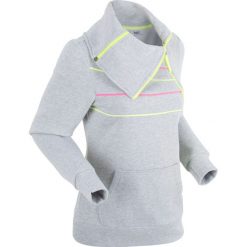 Bluza rozpinana, długi rękaw bonprix jasnoszary melanż. Bluzy damskie marki KALENJI. Za 79.99 zł.