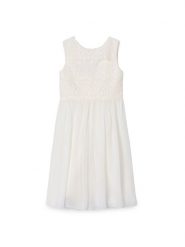 Mayoral Kombinezon 3870 Écru Regular Fit. Sukienki dla dziewczynek Mayoral, bez wzorów, z syntetyku, bez ramiączek. Za 139.99 zł.
