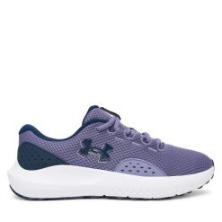Buty do biegania Under Armour. Fioletowe obuwie sportowe damskie Under Armour, bez wzorów, do biegania. Za 259.99 zł.