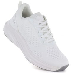 Buty sportowe na platformie białe NEWS 254. Białe obuwie sportowe damskie NEWS, bez wzorów, z materiału. Za 139.99 zł.