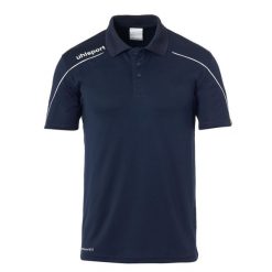 Polo Uhlsport Stream 22. Białe koszulki polo męskie Uhlsport, s, bez wzorów, z materiału, sportowe, bez ramiączek. Za 148.50 zł.