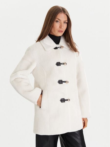 Morgan Kożuch 252-GSIXTY Beżowy Loose Fit. Brązowe płaszcze damskie Morgan, bez wzorów, z syntetyku, bez kaptura. Za 659.99 zł.