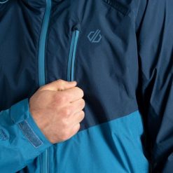 Męska wodoodporna kurtka Breathe Out. Niebieskie kurtki męskie Dare 2b, m, bez wzorów, z tkaniny, sportowe, bez kaptura. Za 169.99 zł.