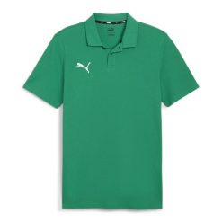 Koszulka sportowa męska Puma Team Goal Casuals Polo. Zielone koszulki polo męskie Puma, m, bez wzorów, z bawełny, bez kołnierzyka, bez ramiączek, do piłki nożnej. Za 89.09 zł.