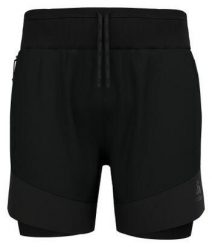 Spodenki męskie Odlo X-ALP TRAIL 6 INCH 2-in-1 short. Czarne krótkie spodenki sportowe męskie Odlo, l, bez wzorów, z elastanu, do biegania. Za 399.99 zł.
