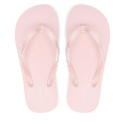 Japonki Calvin Klein. Czerwone klapki damskie Calvin Klein, bez wzorów, bez obcasa. Za 149.99 zł.