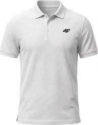 4f Koszulka męska polo M0771 biała 4FWMM00TPTSM0771 10S XL. Białe koszulki polo męskie 4f, m, bez wzorów, bez ramiączek. Za 140.38 zł.