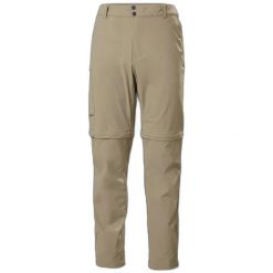 Regularne spodnie z zamkiem błyskawicznym Helly Hansen Brono Softshell. Brązowe spodnie sportowe męskie Helly Hansen, na lato, bez wzorów, z softshellu, trekkingowe. Za 534.50 zł.