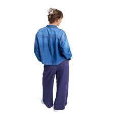 Spodnie damskie LEKEITIO BREAK MID. Niebieskie spodnie materiałowe damskie Roxy, bez wzorów, ze lnu. Za 259.99 zł.