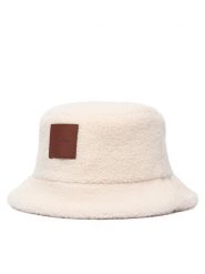 Calvin Klein Kapelusz All-Over Sherpa W/ Patch Bucket LV04F5097G Kremowy. Białe czapki i kapelusze damskie Calvin Klein, bez wzorów, z poliesteru. Za 189.99 zł.