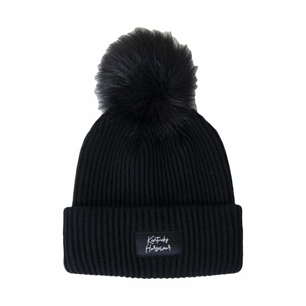 Czapka damska z pomponem Kentucky. Czarne czapki i kapelusze damskie KENTUCKY HORSEWEAR, na zimę, bez wzorów, z dzianiny, eleganckie. Za 222.50 zł.