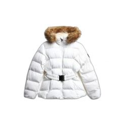 Damska kurtka puchowa Superdry. Białe kurtki damskie Superdry., bez wzorów, z puchu, bez kaptura. W wyprzedaży za 618.50 zł.