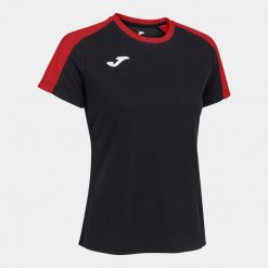 Koszulka do piłki nożnej damska Joma Eco Champioship z krótkim rękawem. Czarne t-shirty damskie Joma, s, bez wzorów, sportowe, bez kołnierzyka. Za 101.30 zł.