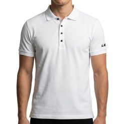 Męska Koszulka Casual 95% Bawełna 5% Elastan Biała. Białe koszulki polo męskie Legea, l, bez wzorów, z bawełny, casualowe, bez ramiączek. Za 56.00 zł.
