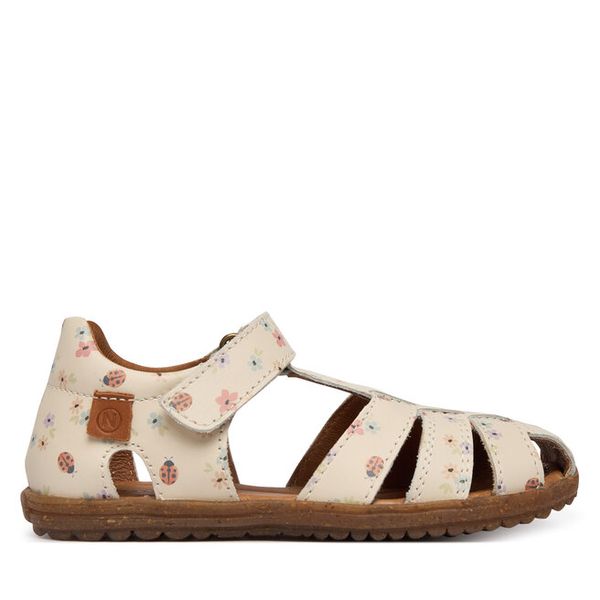 Sandały Naturino. Białe sandały dziewczęce Naturino, bez zapięcia. Za 335.99 zł.