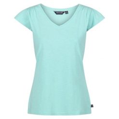 T-shirt Damski W Serek Francine. Niebieskie t-shirty damskie Regatta, s, bez wzorów, z bawełny, bez kołnierzyka. Za 45.99 zł.