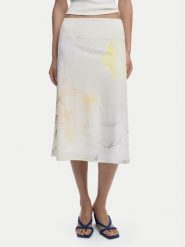 Desigual Spódnica midi Bruma 25WWFK08 Écru Regular Fit. Spódnice damskie Desigual, xs, bez wzorów, z bawełny, midi. Za 319.99 zł.