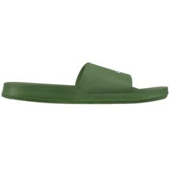 Klapki basenowe dla dorosłych Kappa Krus. Zielone klapki damskie Kappa, bez wzorów, z materiału, bez obcasa. W wyprzedaży za 51.00 zł.