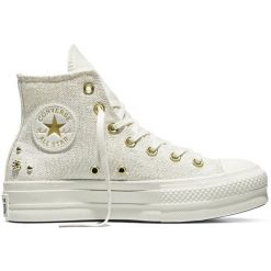Buty sportowe Converse Chuck Taylor All Star Lift. Brązowe obuwie sportowe damskie Converse, bez wzorów, retro, bez zapięcia. Za 590.00 zł.