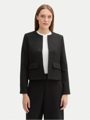 Tom Tailor Marynarka 1044343 Czarny Regular Fit. Czarne żakiety damskie Tom Tailor, bez wzorów, z syntetyku. Za 219.99 zł.