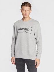 WRANGLER FRAME LOGO CREW MĘSKA BLUZA NADRUK MID GREY W662HAX37 112320241. Szare bluzy męskie Wrangler, m, bez wzorów, z bawełny, bez kaptura. W wyprzedaży za 89.99 zł.