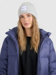 4F Czapka zimowa damska - szara M. Szare czapki i kapelusze damskie 4f, na zimę, bez wzorów, z materiału, klasyczne. Za 69.99 zł.