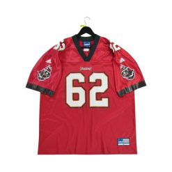 Second life - Adidas Tampa Bay Buccaneers NFL Koszulka - Stan dobry. Czerwone koszulki sportowe męskie Adidas, s, bez wzorów, z materiału, bez kołnierzyka, bez ramiączek, na fitness i siłownię. Za 604.85 zł.