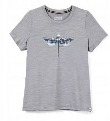 Smartwool W'S Merino Sport 150 Dragonfly Summit Short Sleeve Graphic Tee Slim Fit, 545, S. Koszulki sportowe damskie Smartwool, s, bez wzorów, bez kołnierzyka, bez ramiączek. Za 192.16 zł.